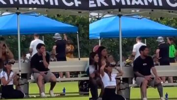 Messi asiste al partido de Thiago previo a su encuentro con Inter Miami