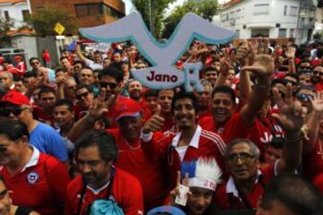 Color y belleza en la previa del duelo Argentina-Chile