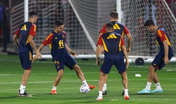 Sarabia durante el entrenamiento. 

