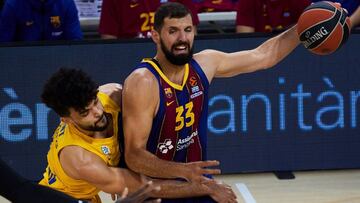 Nikola Mirotic, ala-p&iacute;vot del Bar&ccedil;a, ante el Maccabi.