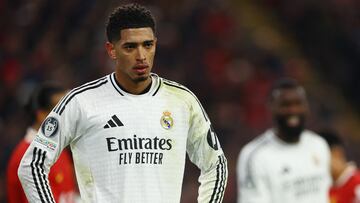 Jude Bellingham, en el Liverpool-Real Madrid.
