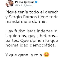 Iglesias: "Ramos tiene derecho a mandarme a dormir"
