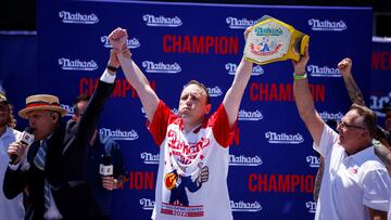 World number one competitive eater Joey Chestnut has wolfed down 63 hotdogs to win Nathan’s Hot Dog Eating Contest for the 15th time in 16 years.