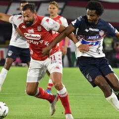 Santa Fe supera a Junior en partidazo en Bogotá