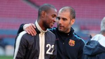 Abidal y Guardiola, en una imagen de archivo.