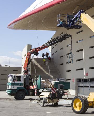 Después de la fiesta, continúan las obras en el Wanda Metropolitano