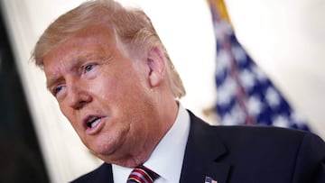 US President Donald Trump speaks on judicial appointments in the Diplomatic Reception Room of the White House in Washington, DC on September 9, 2020. (Photo by MANDEL NGAN / AFP)