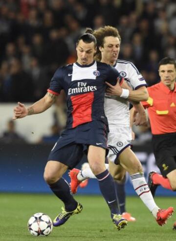 Zlatan Ibrahimovic y David Luiz.