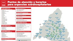Así será el nuevo mapa de servicios de urgencias extrahospitalarias en Madrid