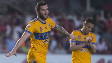 André-Pierre Gignac en el duelo entre Veracruz y Tigres por la jornada 10 del Clausura 2018 de la Liga MX.