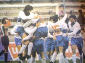 En 1992, la UC gole&oacute; 5-1 a Coquimbo Unido en San Carlos por Copa Libertadores. Jorge Contreras marc&oacute; tres goles.