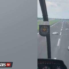 De locos: ¡impiden aterrizaje de avión español cruzando autos en mitad de la pista!
