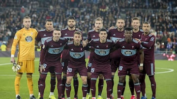 Formaci&oacute;n inicial del Celta en el partido disputado contra el Real Madrid en el Santiago Bernab&eacute;u. 