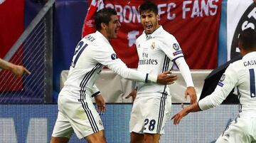 Morata (left) and Asensio could join Bale in a tasty-looking attack.