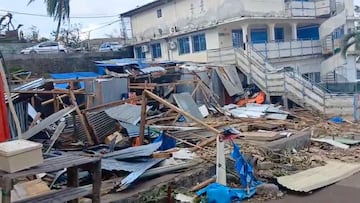 Debris is seen in the aftermath of Cyclone Chido, in Mamoudzou, Mayotte, France, December 15, 2024.