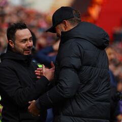 Liverpool y Klopp rompen su mala racha ante De Zerbi