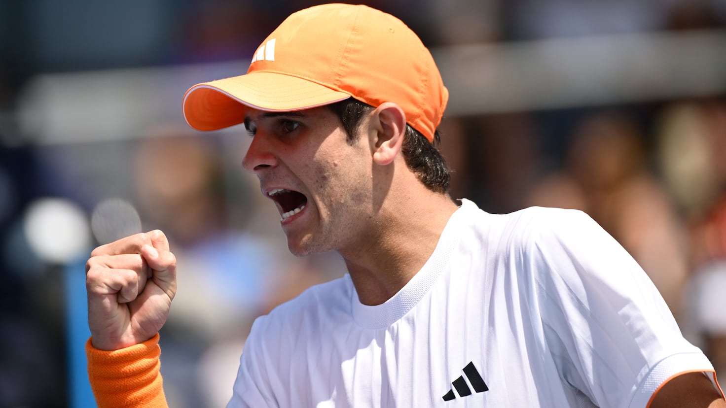 Rafael Jódar celebrando su victoria en Marrakech