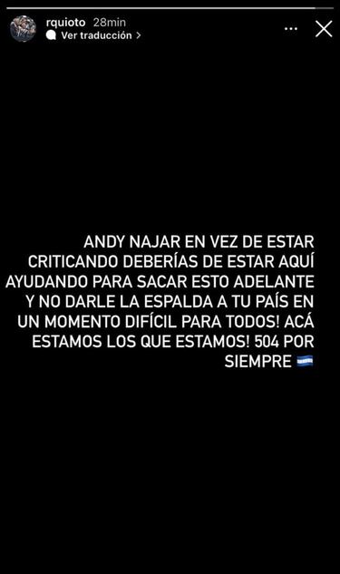 Romell Quioto a Andy Najar: “Deberías ayudar, no darle la espalda a tu país”