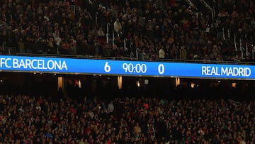 02/04/26 PARTIDO FUTBOL FEMENINO CUARTOS VUELTA
WOMENS CHAMPIONS LEAGUE ESTADIO CAMP NOU
BARCELONA - REAL MADRID
FIN DE PARTIDO VIDEOMARCADOR