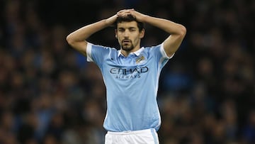 Jesús Navas, con el Manchester City.