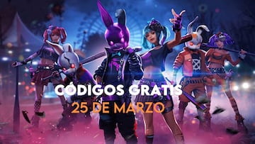 Free Fire | Códigos de hoy sábado 25 de marzo de 2023: recompensas gratis