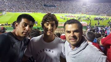 Christian Garín (centro), junto a Jorge Aguilar y Robinson Gamonal.