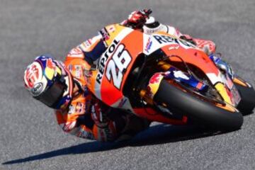 Dani Pedrosa durante la sesión de entrenamientos libres.