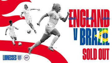 Éxito de Inglaterra: lleno ante Brazil y Wembley a reventar