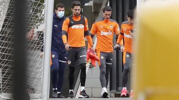 Gracia, Sobrino, Jason y Kang-in, en Paterna.