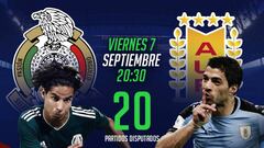 El frente a frente de México vs Uruguay