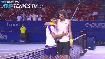 Alcaraz revela el elogio de Zverev al finalizar el partido