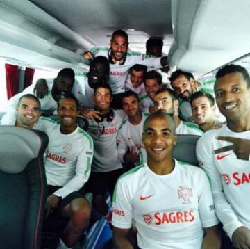 Cristiano Ronaldo con Portugal. 