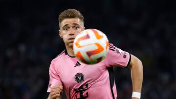 Soccer Football - CONCACAF Champions Cup - Quarter Final - Second Leg - Monterrey v Inter Miami - Estadio BBVA, Monterrey, Mexico - April 10, 2024 Inter Miami's Julian Gressel in action REUTERS/Daniel Becerril