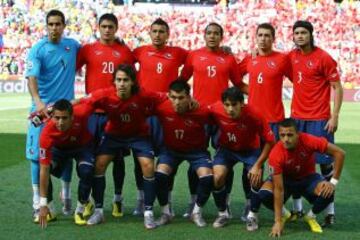 Camiseta de Chile marca Brooks en el Mundial de Sudáfrica 2010.