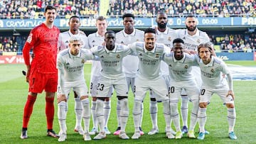 Alineación del Real Madrid en La Cerámica, el pasado 7 de enero, sin españoles por primera vez en su historia.