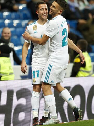 1-0. Lucas Vázquez celebró el primer gol con Dani Ceballos.


