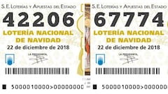 42206 y 67774: cuartos premios de la Lotería Navidad 2018