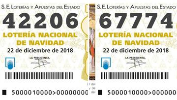 Cuartos premios del Sorteo Extraordinario de Navidad de la Lotería Nacional, que se celebra hoy, sábado 22 de diciembre de 2018.