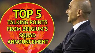 Five talking points from Belgium's squad announcement
