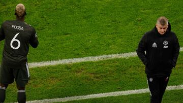 Paul Pogba y Ole Gunnar Solskjaer.