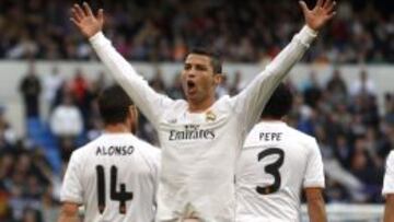 9-11-2013. Cristiano celebra uno de sus tres goles a la Real.