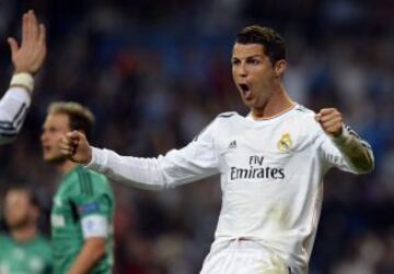 1-0. Cristiano Ronaldo celebra el primer tanto.