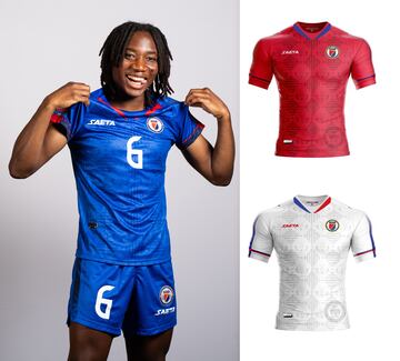 Melchie Dumornay, fichada en el mercado de invierno por el Lyon, capitaneará a la selección caribeña en su debut mundialista, en el que lucirá tres camisetas: azul, blanco y rojo.