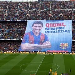 Emotivo adiós del Camp Nou a Quini antes del Barça-Atlético