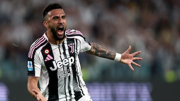 Nico González celebra un gol con la Juventus. En Madrid para pasar el reconocimiento médico con el Atlético.