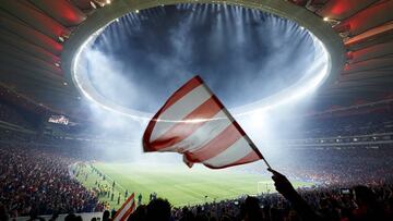 La afici&oacute;n del Atl&eacute;tico en el Wanda Metropolitano.