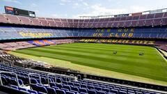 Imagen del Camp Nou, estadio del FC Barcelona, vac&iacute;o
 FCB
 24/12/2021