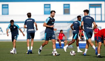 Juan Muñoz, durante la pretemporada