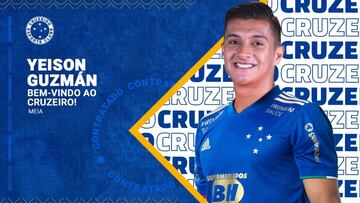 Oficial: Yeison Guzmán, nuevo jugador de Cruzeiro