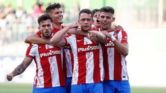 Garc&eacute;s celebra su gol al Woflsburgo.